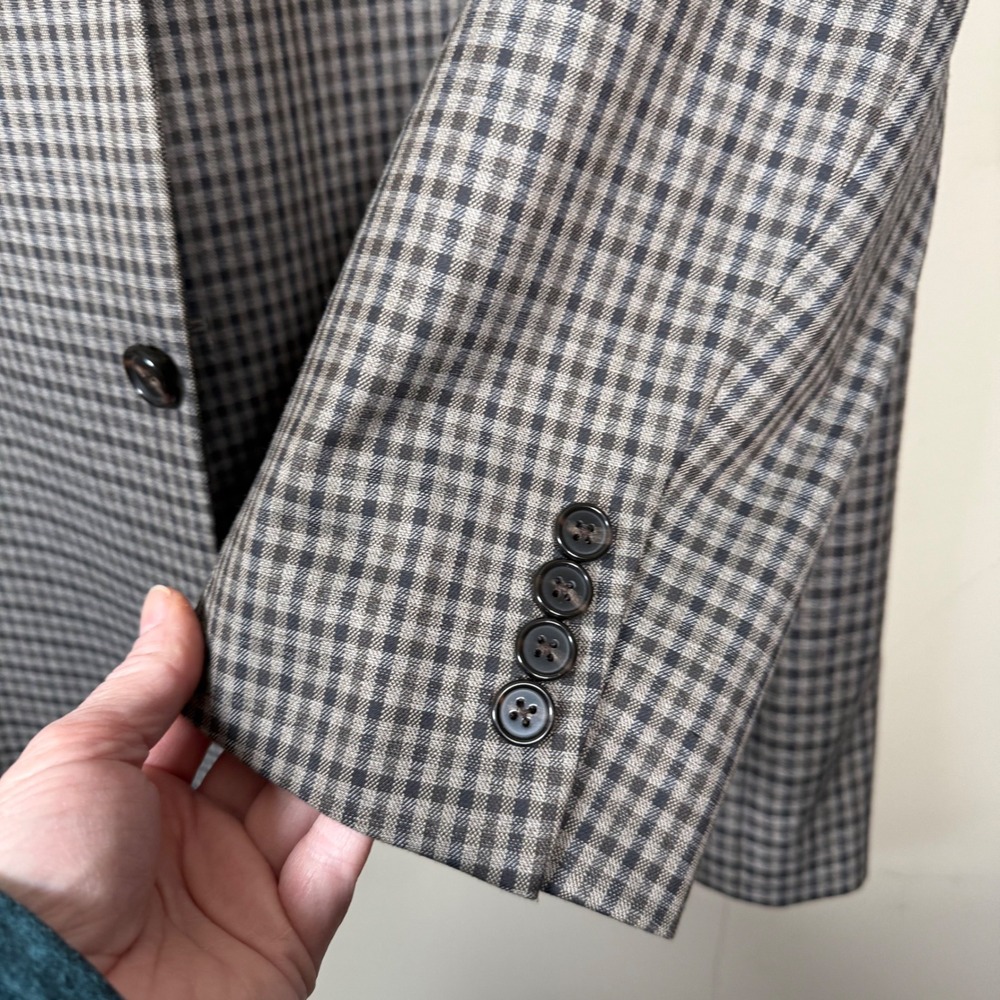 Lauren Ralph Lauren Brown Checkered Polyester Blend Sport Jacket/Blazer 46L - Picture 12 of 13